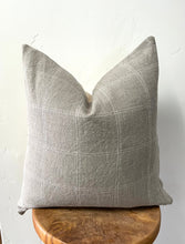 Load image into Gallery viewer, Windowpane Linen Pillow Covers, 100% Linen, Off-white Cotton Back
