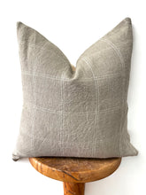 Load image into Gallery viewer, Windowpane Linen Pillow Covers, 100% Linen, Off-white Cotton Back
