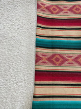 Load image into Gallery viewer, Western Blanket Inspired Twill Pillow Cover with Cotton Back and Rose Gold Zipper
