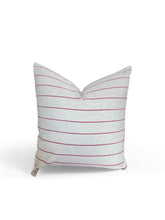 Load image into Gallery viewer, Linen Candy Cane Striped Christmas Pillow Cover, Off White Cotton Back
